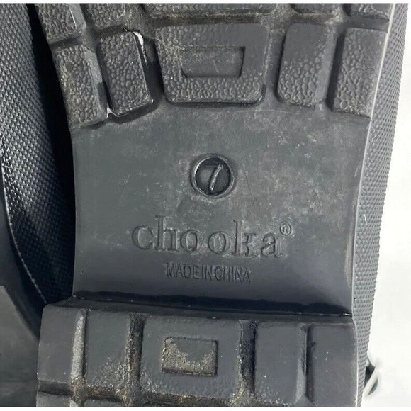 Chooka Delridge Fleece Lined Mid Calf Waterproof Rain Boots Womens Size 7 Black - Picture 16 of 16